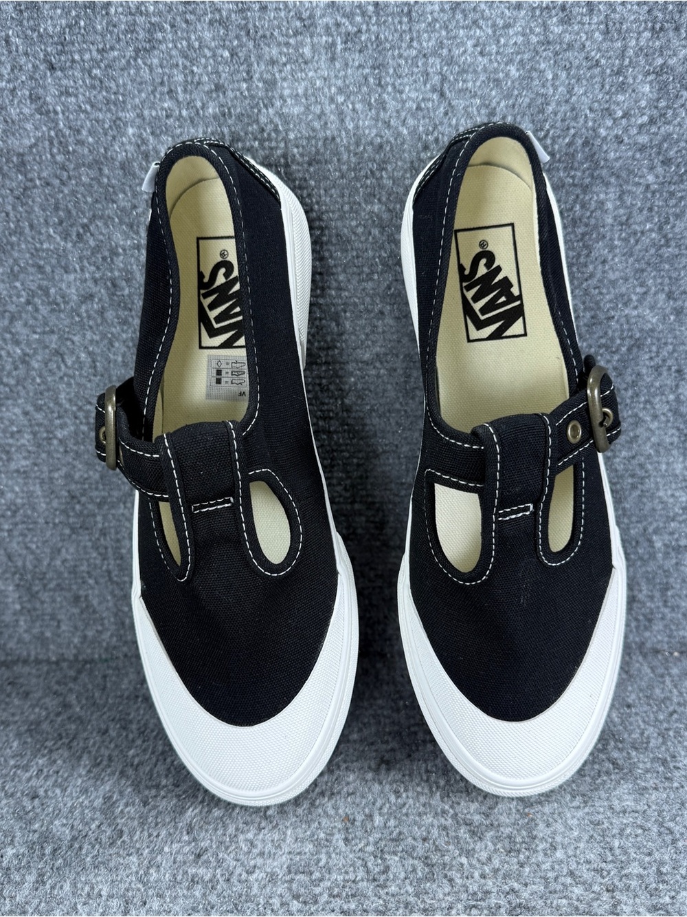 Vans Mary Jane Style 93 Womens 7.5 Shoes Buckle Black - Picture 8 of 10